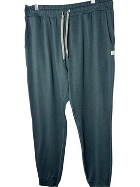 Vuori women’s large long performance joggers green Dreamknit athleisure